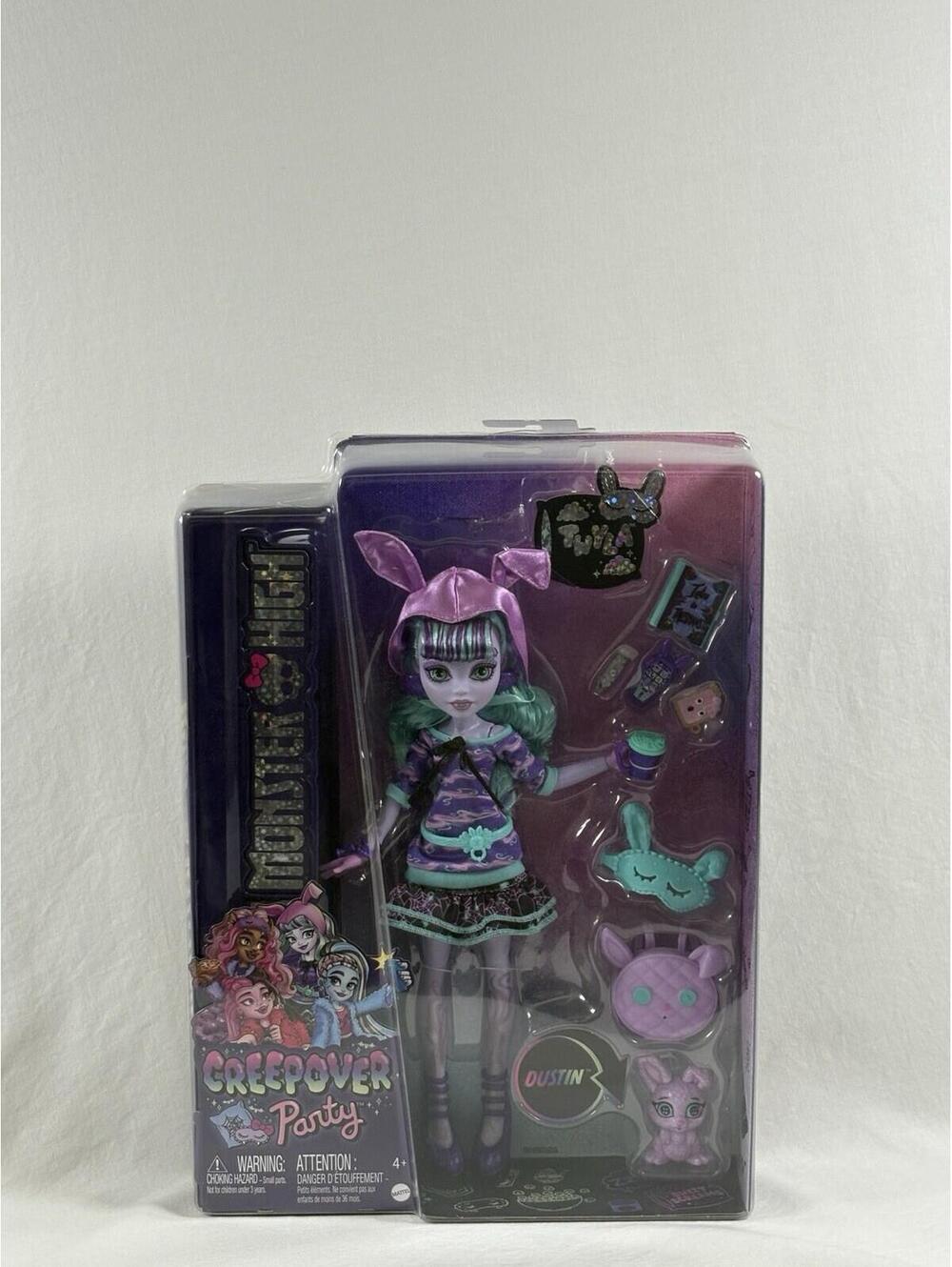 Monster High Twyla Creepover Party Doll w/ Accessories & Pet Bunny Dustin